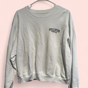 Hollister Cream Crewneck Sweater Soft Cotton Blend